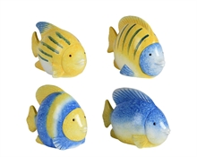 PESCE IN TERRACOTTA GIALLO BLU 9,5X6,5X13,5 CM ASSORTITO