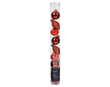 PALLINE DI NATALE FIGURE ASSORTITE ROSSE  3 CM 9 PZ