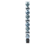 PALLINE DI NATALE BLUE ICE LUCIDE OPACHE GLITTER 6 CM 10 PZ