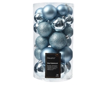PALLINE DI NATALE BLUE ICE ASSORTITE 6 CM 30 PZ