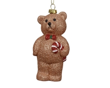 PENDENTE ORSETTO CON CANDY CANE 12 CM