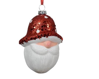 PENDENTE TESTA DI BABBO NATALE 10 CM