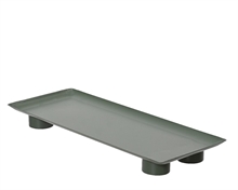 VASSOIO DECORATIVO RETTANGOLARE IN METALLO 13X34CM