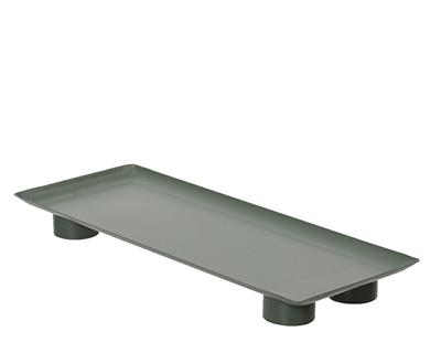 VASSOIO DECORATIVO RETTANGOLARE IN METALLO 13X34CM