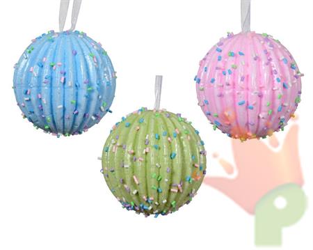 PALLINA DI NATALE CON ZUCCHERINI 3 COL ASSORTITI