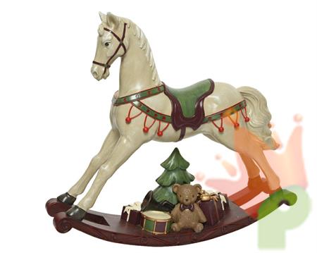 CAVALLO A DONDOLO STILE VINTAGE 55X48 CM