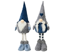 GNOMO IN POLIESTERE CON GAMBE ALTE BLU/GRIGIO H.50CM 1 PZ