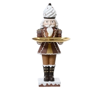 SCHIACCIANOCI MARRONE CON VASSOIO H.38X18X16CM