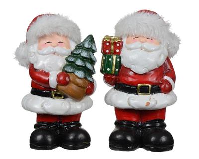 BABBO NATALE TERRACOTTA CON REGALI/ALBERO H.18,9 CM 1 PZ