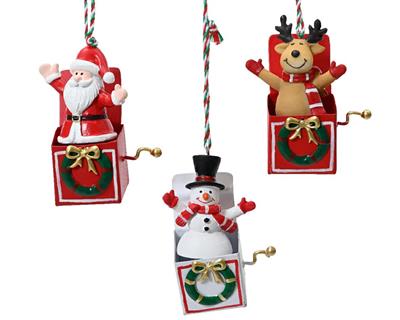 PENDENTE GIOCO FIGURE NATALIZIE H.9,7 CM 3 ASS