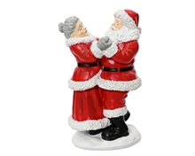 BABBO E MAMMA NATALE BALLO IN POLIRESINA H.16CM