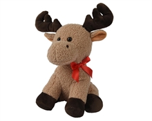 PELUCHE RENNA CON FIOCCHETTO ROSSO H.24 CM
