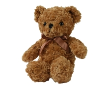 PELUCHE ORSETTO CON FIOCCO MARRONE H.28 CM