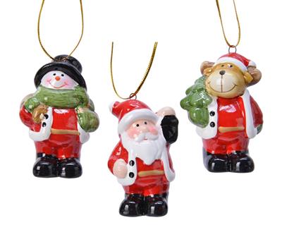 PENDENTE BABBO NATALE/RENNA/PUPAZZO DI NEVE  H.7.3 CM