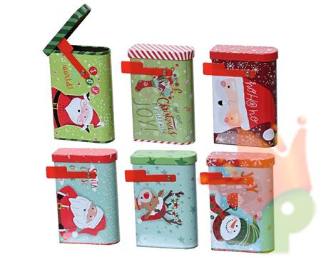 SCATOLA REGALO NATALIZIA IN LATTA MAIL BOX 6 AS