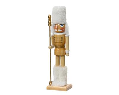 SCHIACCIANOCI LEGNO CON CAPPELLO E STIVALI IN PELLICCIA H.38 CM