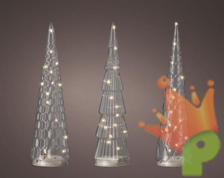 ALBERO IN VETRO CON MICROLED 3 ASSORTITI