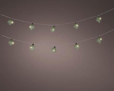 CATENA LANTERNE 8 LED BIANCO CALDO 140 CM