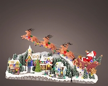 VILLAGGIO DI NATALE BABBO NATALE CON SLITTA