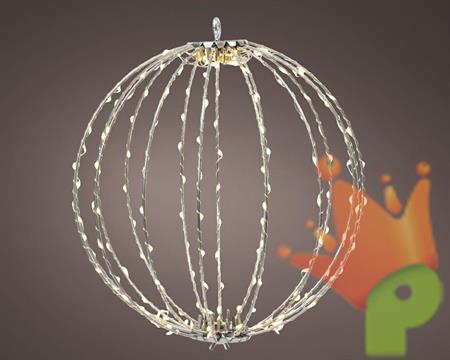 SFERA IN METALLO LUMINOSA 480 MICROLED BIANCO CALDO LUCE FISSA 5
