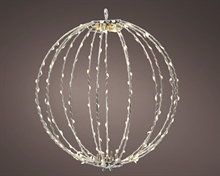 SFERA IN METALLO LUMINOSA 480 MICROLED BIANCO CALDO LUCE FISSA 5