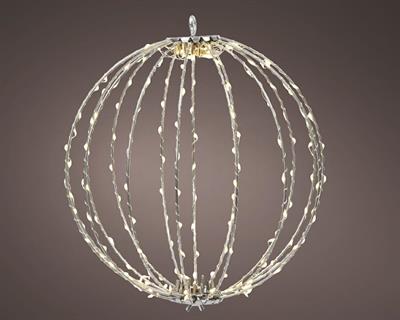 SFERA IN METALLO LUMINOSA 480 MICROLED BIANCO CALDO LUCE FISSA 5