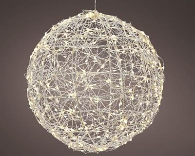 SFERA IN METALLO LUMINOSA 400 MICROLED BIANCO CALDO LUCE FISSA 2