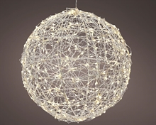 SFERA IN METALLO LUMINOSA 600 MICROLED BIANCO CALDO LUCE FISSA 3