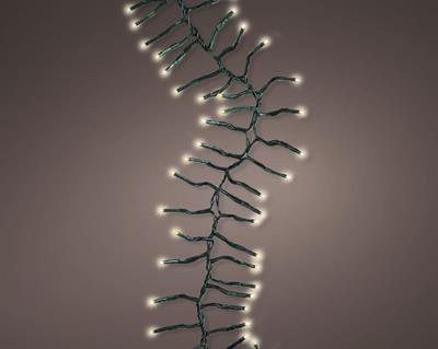 CATENA DI LUCI 936 LED BIANCO CALDO 12 MT 8 GIOCHI EFFETTO SCINT