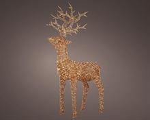 RENNA LUMINOSA IN VIMINI 1320 LED BIANCO CALDO H.180X107X38CM