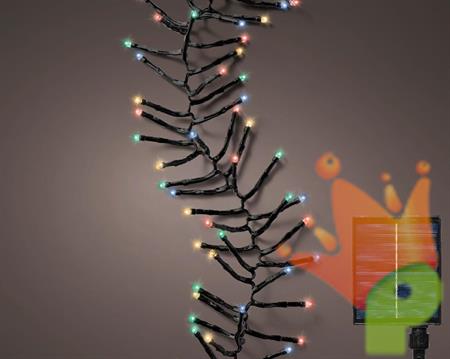 CATENA DI LUCI CON PANNELLO SOLARE 768 LED MULTICOLOR 7 MT