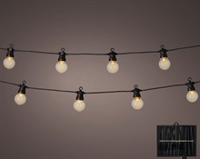 CATENA DI LUCI LAMPADE SOLARI 20 LED BIANCO CALDO 9,5 MT