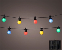CATENA DI LUCI LAMPADE SOLARI 20 LED MULTICOLOR  9,5 MT