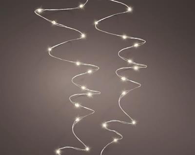 CATENA DI LUCI 50 MICROLED BIANCO FREDDO 245 CM 8 GIOCHI