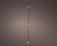 CATENA DI LUCI 120 MICROLED VERDE CAVO VERDE 6MT 8 GIOCHI