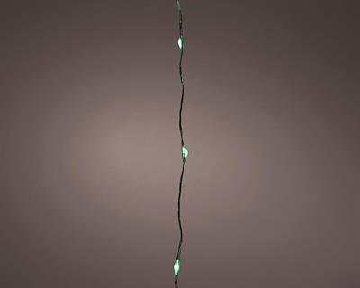 CATENA DI LUCI 120 MICROLED VERDE CAVO VERDE 6MT 8 GIOCHI