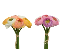 BOUQUET DI RANUNCOLI COLORI ASSORTITI 14 X H.19 CM