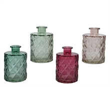 VASO BOTTIGLIA IN VETRO TRASPARENTE 7XH.10,5 CM 1 PZ ASSORTITO
