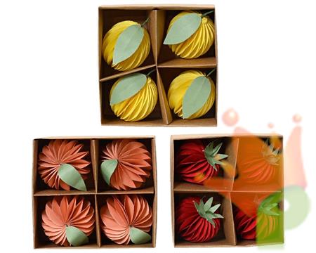 FRUTTA IN CARTA CONFEZIONE DA 4 PZ 8x7 CM