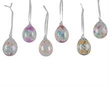 UOVA IN VETRO DECORATO 6 CM 1 PZ ASSORTITO