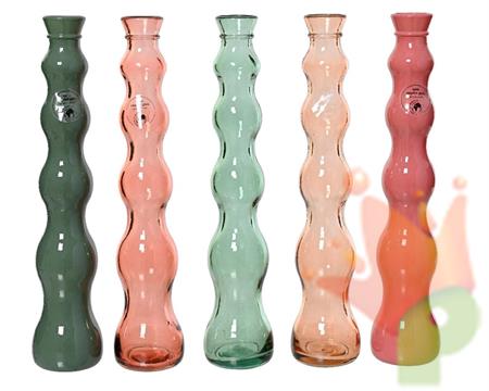 VASO IN VETRO RICICLATO 7XH.32 CM 1 PZ ASSORTITO