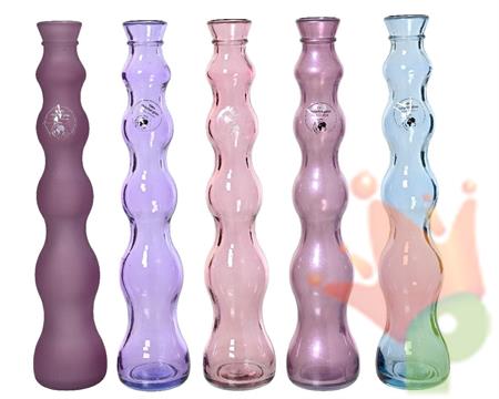 VASO IN VETRO RICICLATO 7XH.32 CM 1 PZ ASSORTITO