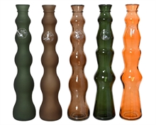 VASO IN VETRO RICICLATO 7XH.32 CM 1 PZ ASSORTITO