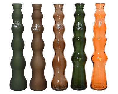 VASO IN VETRO RICICLATO 7XH.32 CM 1 PZ ASSORTITO