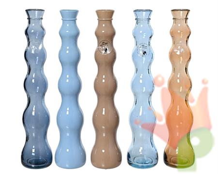 VASO IN VETRO RICICLATO 7XH.32 CM 1 PZ ASSORTITO