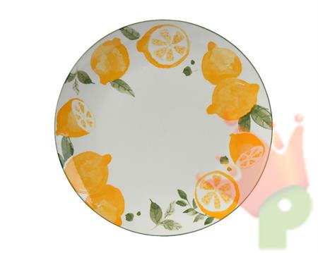 PIATTO IN CERAMICA DECORO LIMONI 26,5 CM