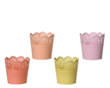 VASO FIORIERA IN ZINCO MONOCOLORE 11XH.10,6 CM 1 PZ ASSORTITO