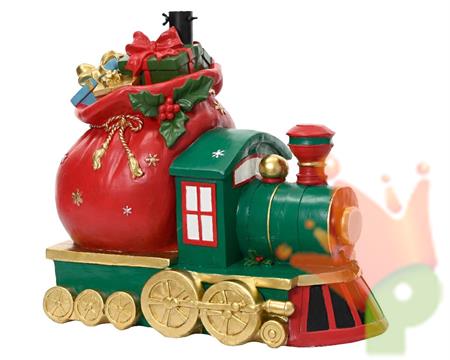 BASE PER ALBERO TRENO CON SACCO E REGALI H.50X56,5X35,5 CM