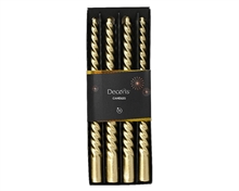 CANDELE TORCIGLIONE ORO 4 PZ H.25 CM