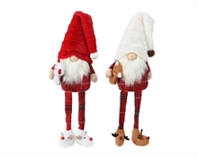 GNOMO NATALIZIO ROSSO/BIANCO GAMBE PENZOLANTI H.73 CM